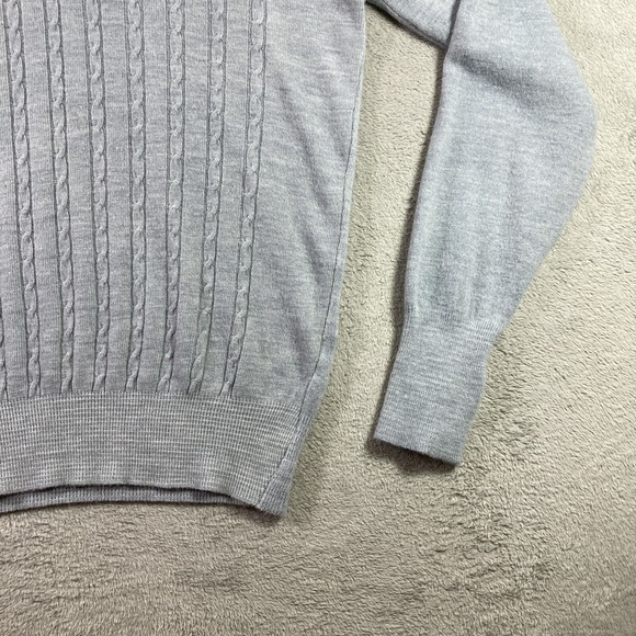 Vtg Isley Sweater Adult Medium Gray Embroidered Duck V Neck Flying Scotsman USA - Picture 6 of 15